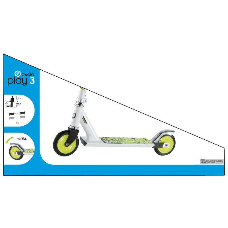 PRODUCTO OCASIÓN: Patinete Play 3 Niños Blanco/Fluo