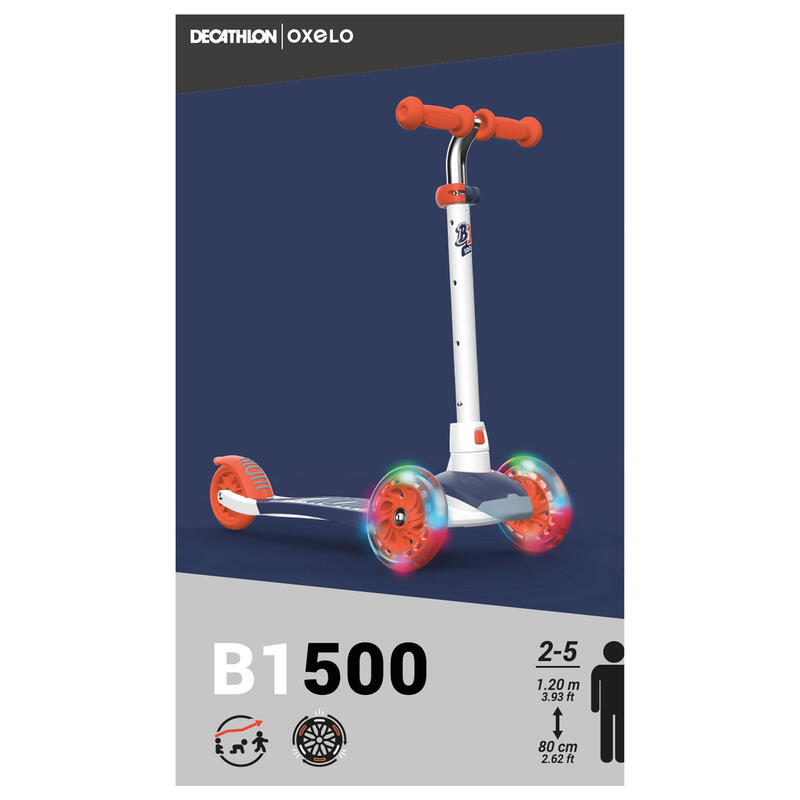 Çocuk Scooter - 3 Tekerlekli - Mavi / Turuncu - B1 500