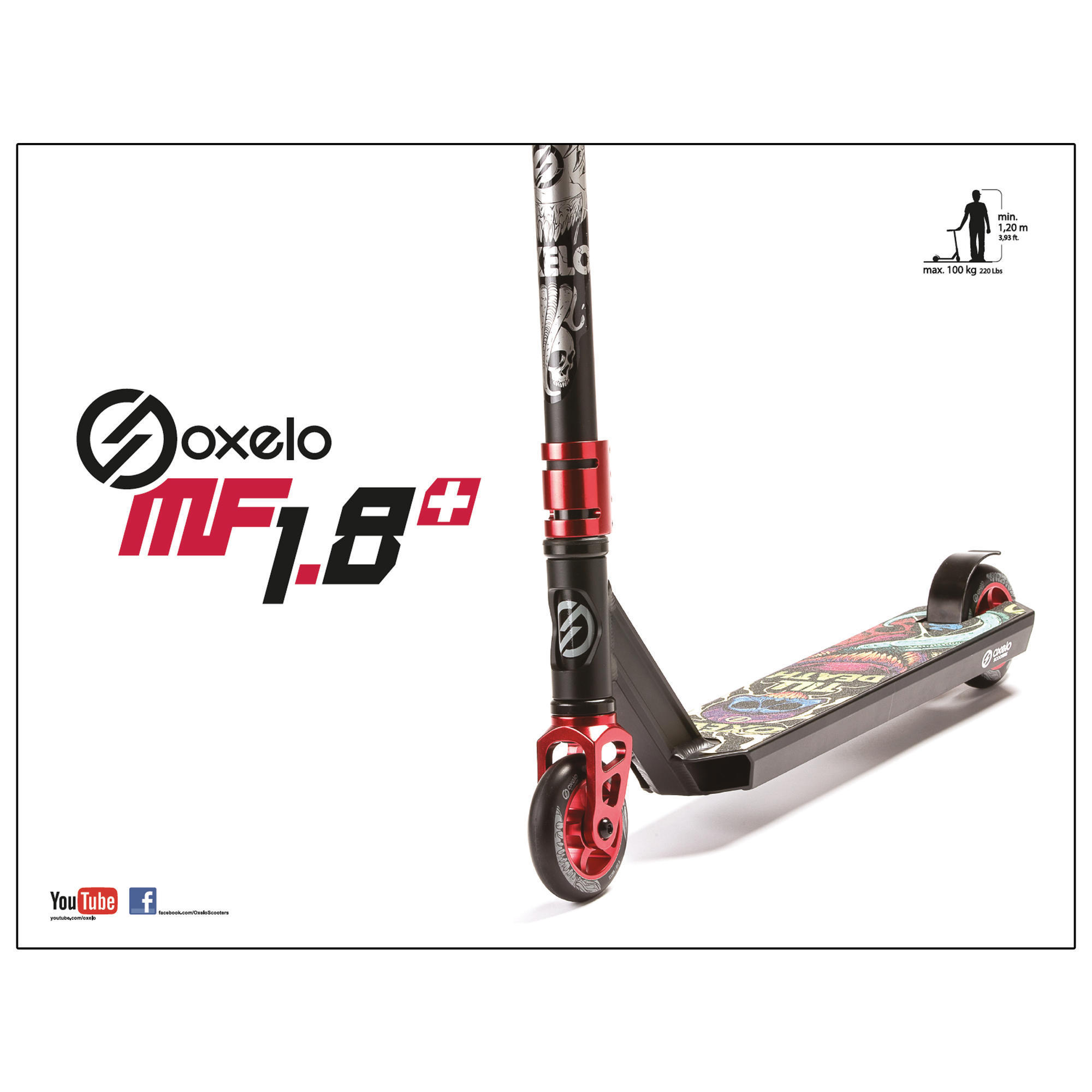 Freestyle Scooter MF1.8 + OXELO - Decathlon