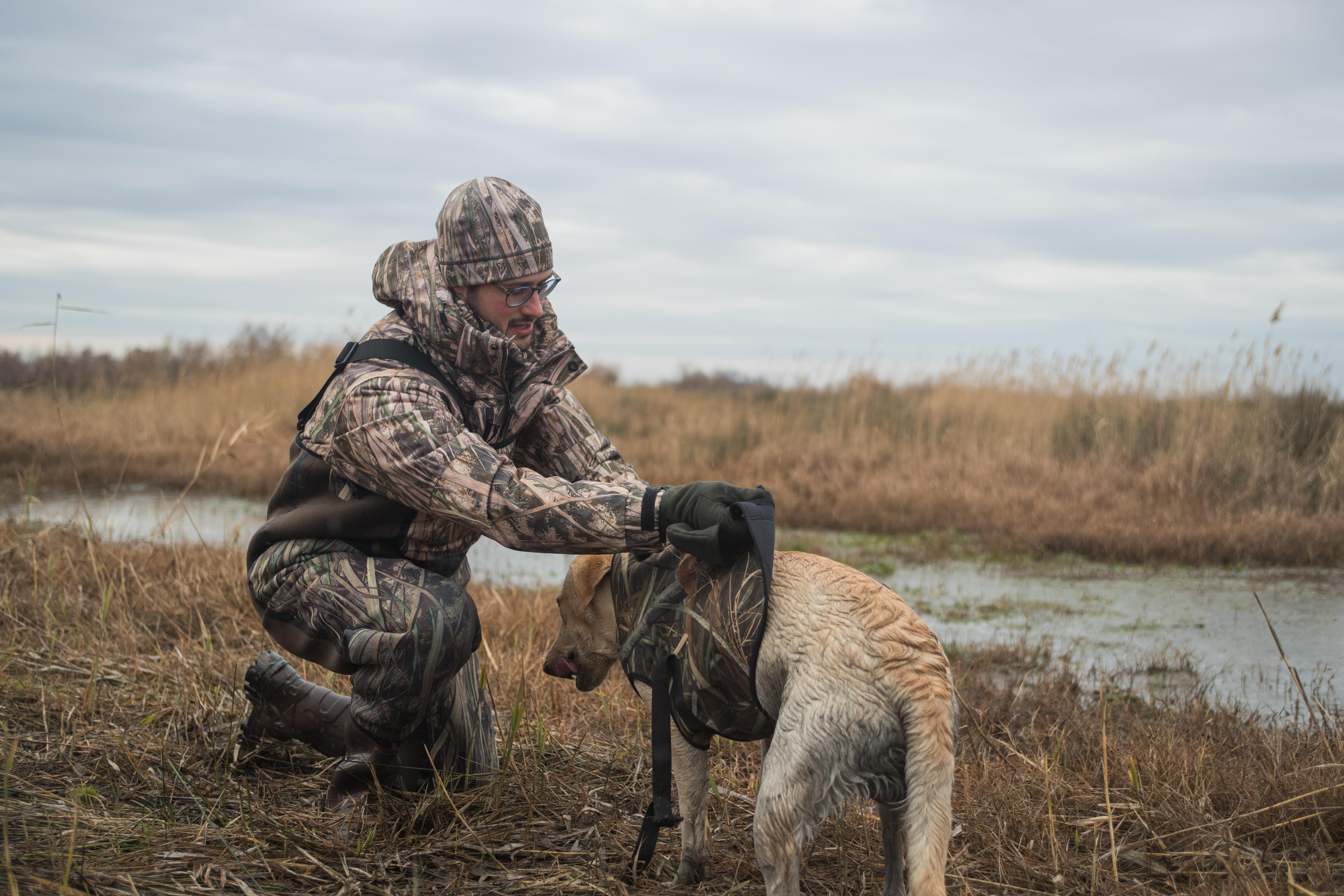 Gilet chien néoprène 900 pro camouflage marais - SOLOGNAC