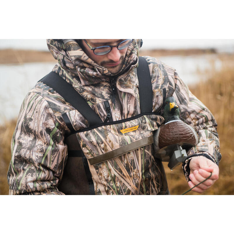 Waders chasse chaud 500 néoprène camouflage marais