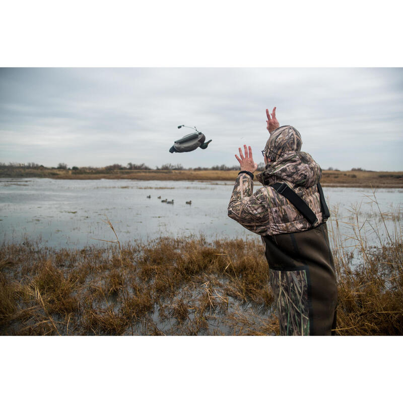 Waders Quentes de Caça em Neoprene 500 Camuflado Pântano