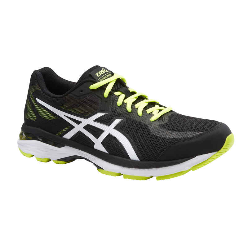 ASICS GEL GLYDE RUNNING SHOES BLACK/YELLOW Decathlon