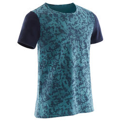 T-shirt manches courtes 100 garçon GYM ENFANT bleu AOP