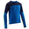 Domyos 500, Breathable Long-Sleeved Cotton Gym T-Shirt, Boys'