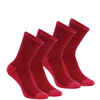 Vysoké turistické ponožky Arpenaz 50 ružové 2 páry