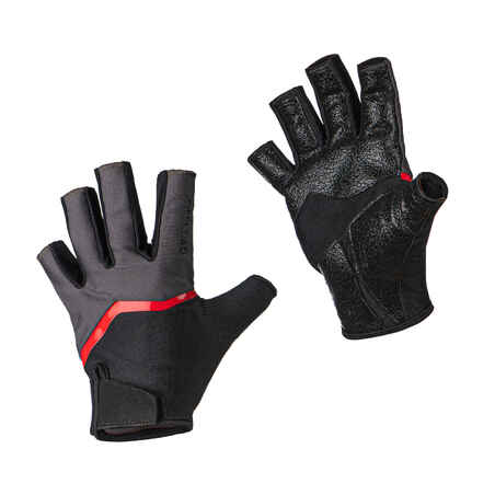 Črne ragbijske rokavice R500 za odrasle
