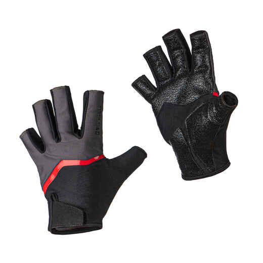 
      Damen/Herren Rugby Handschuhe R500 halbhand schwarz
  