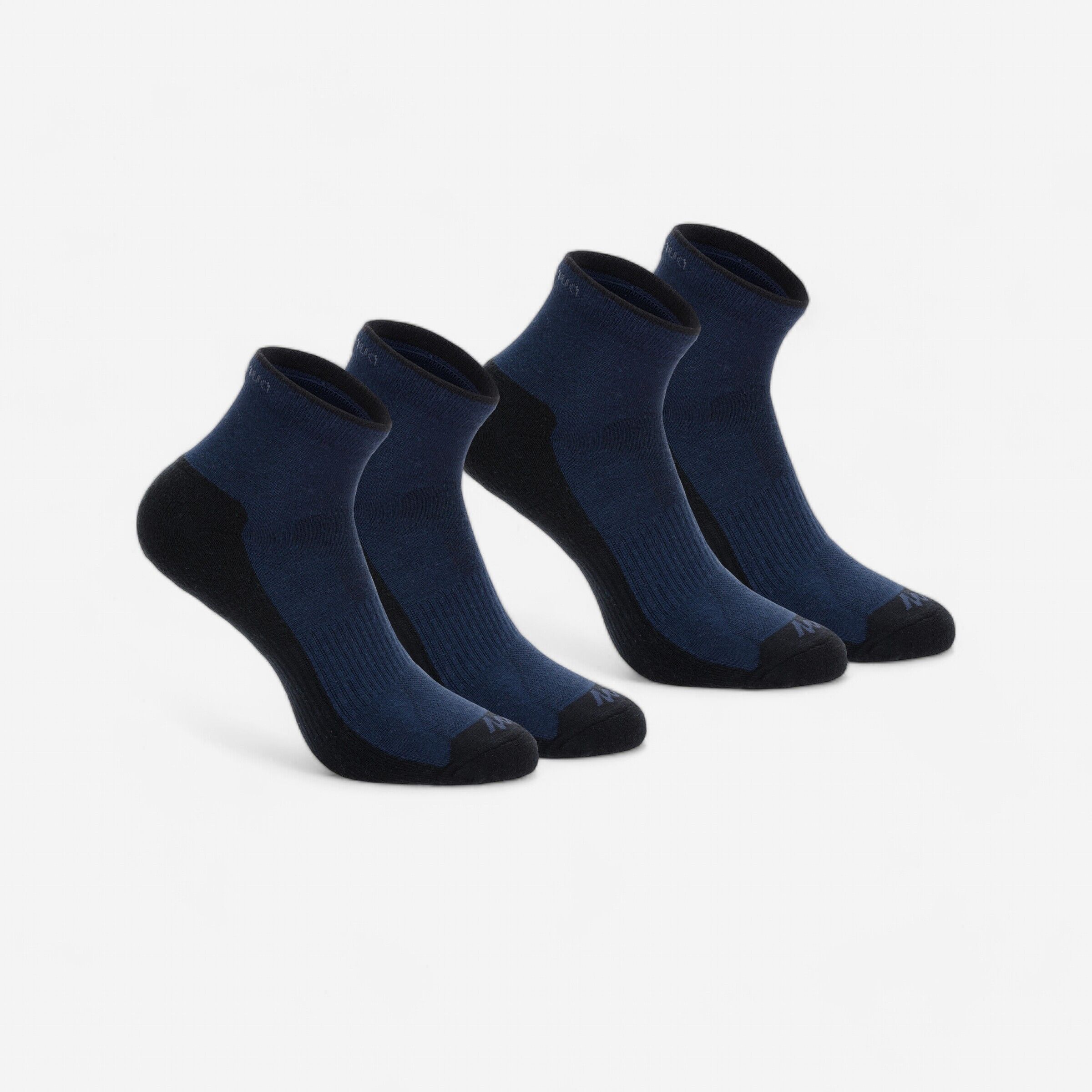 QUECHUA Walking Mid Socks - 2 Pack - Navy