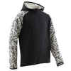 Boys' Gym Warm Hoodie 10 - Black/Beige Print on Sleeves