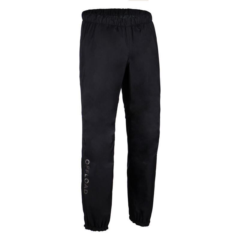 Adult Waterproof Rugby Bottoms Offload R500 - Black