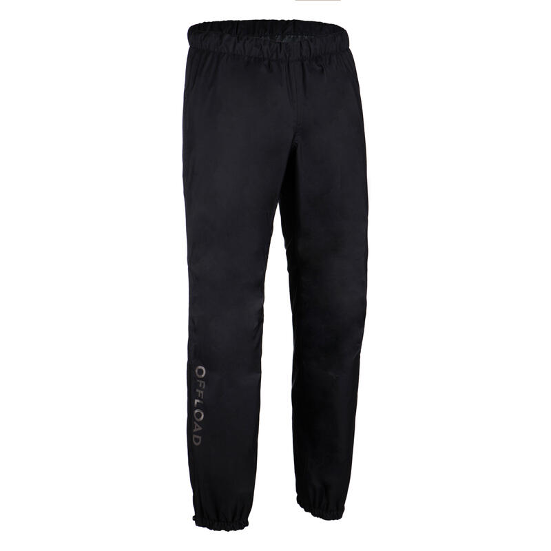 Pantalon de pluie imperméable de rugby Adulte - R500 noir