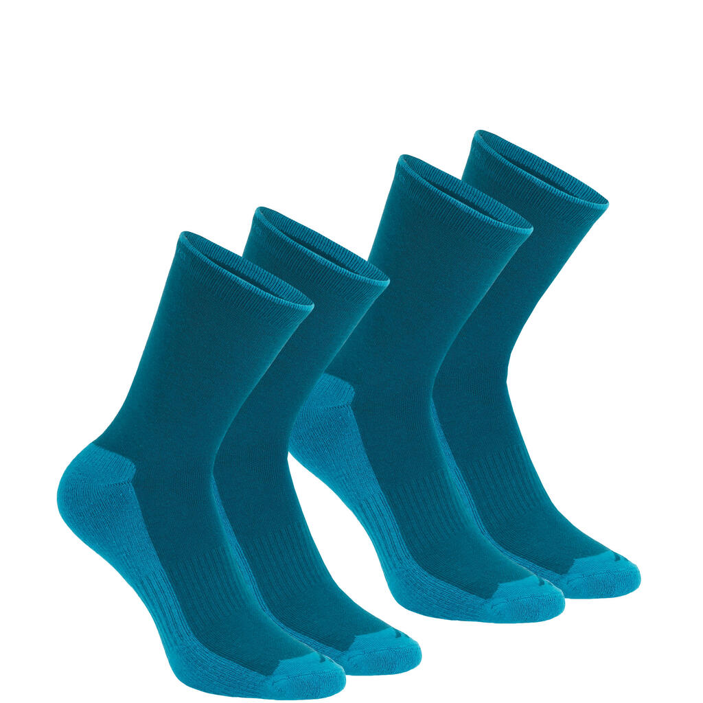 Chaussettes randonnée nature marine - NH100 High - X 2 paires