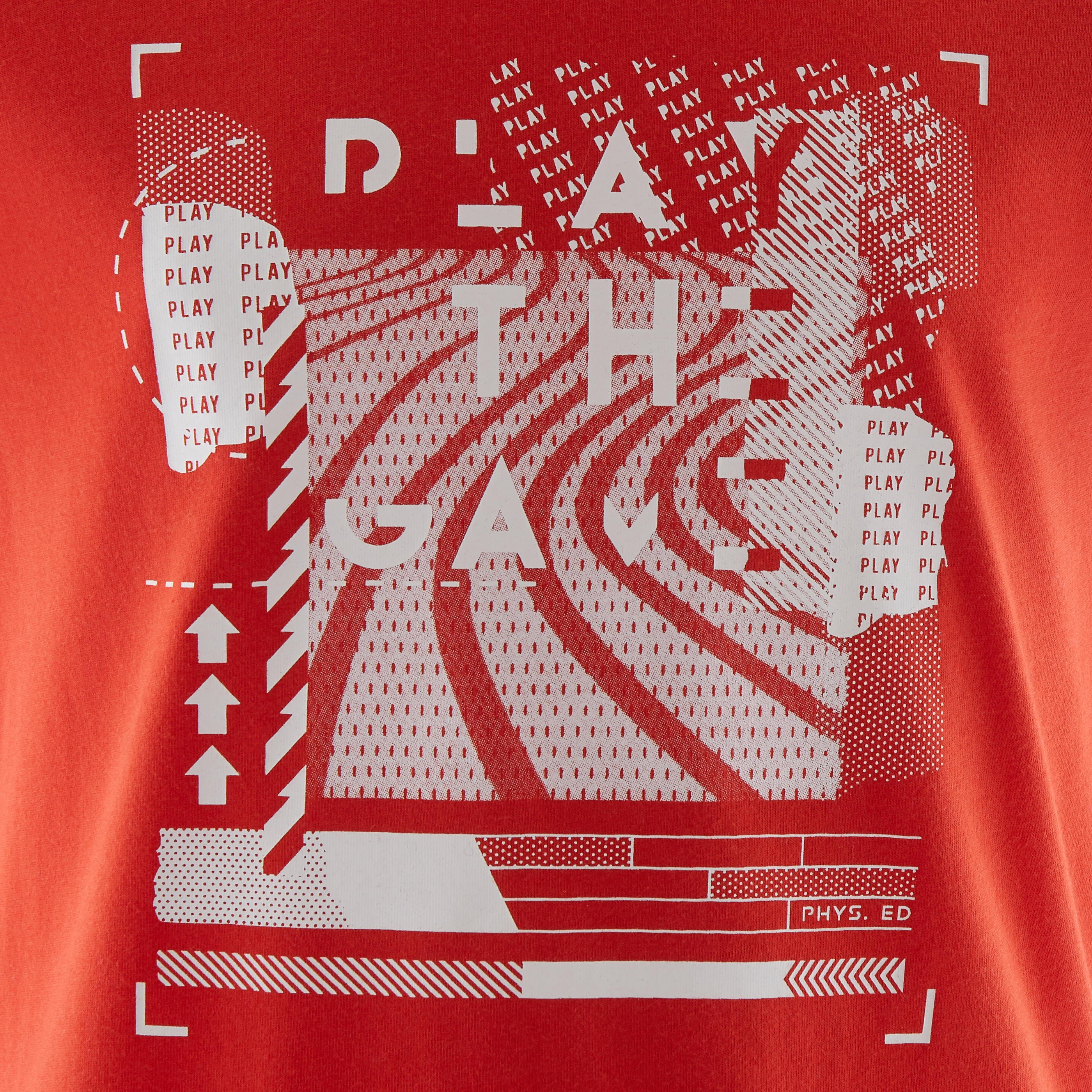 Boys' Short-Sleeved Gym T-Shirt 100 - Red/White Print 4/4