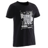 Boys' Cotton Printed  T-Shirt - Black/White