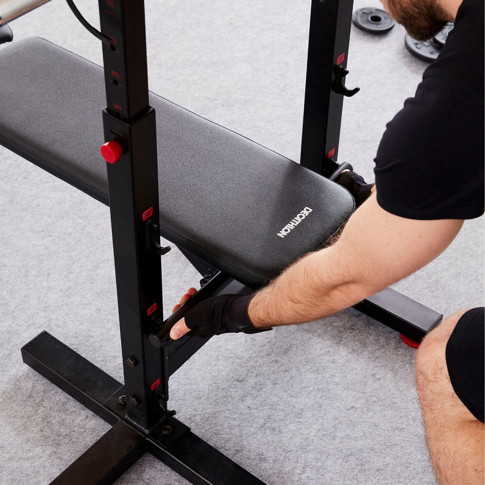 BANC MUSCULATION PLIABLE incliné décliné abdominaux - Decathlon