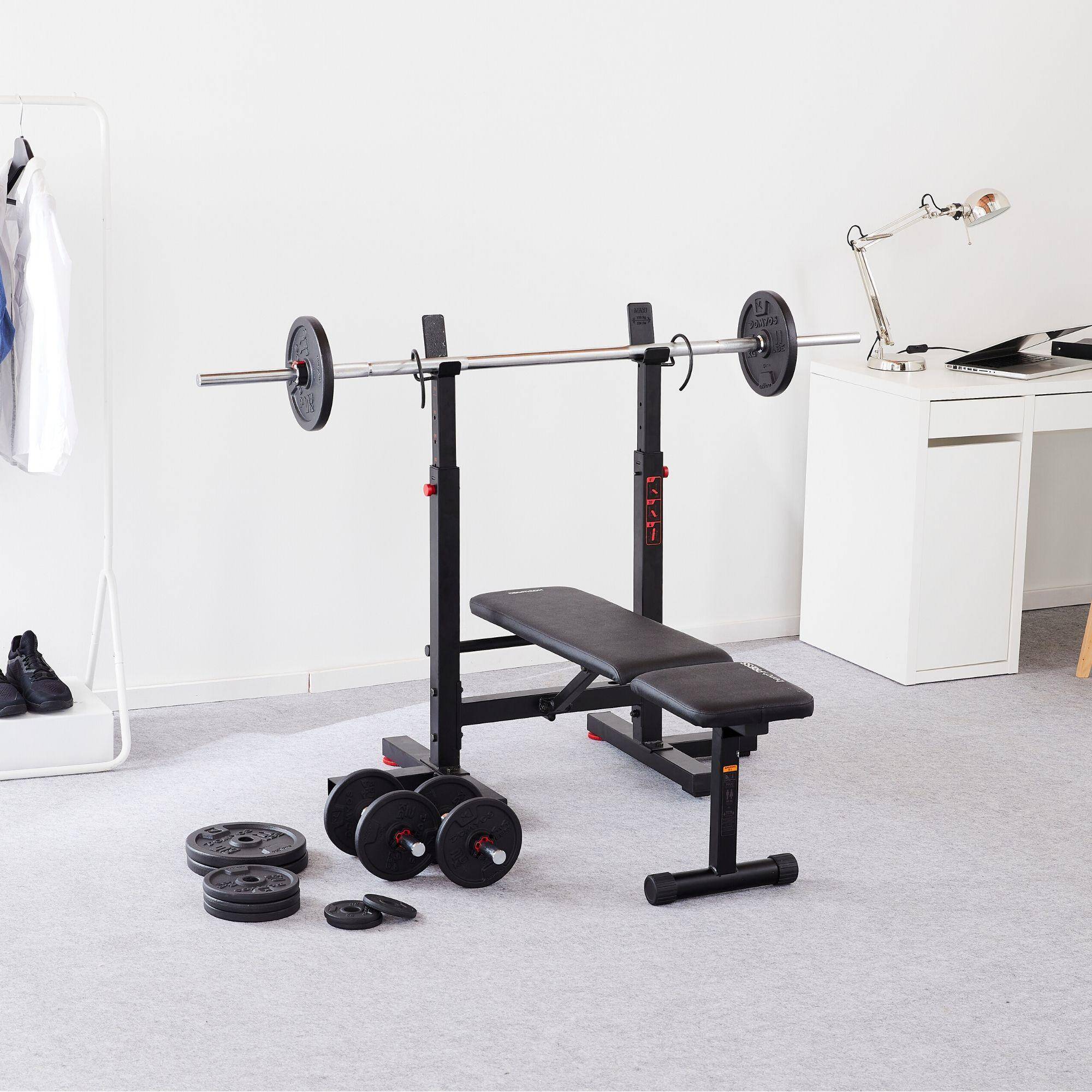 Gym Adjustable Bench Press Incline Bench Black -  4