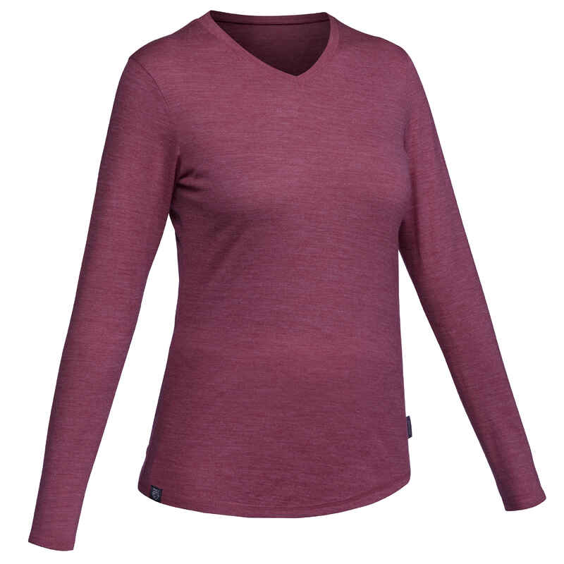 Merinoshirt Travel 100 langarm Damen violett Merinoshirt Travel 100 langarm Damen violett