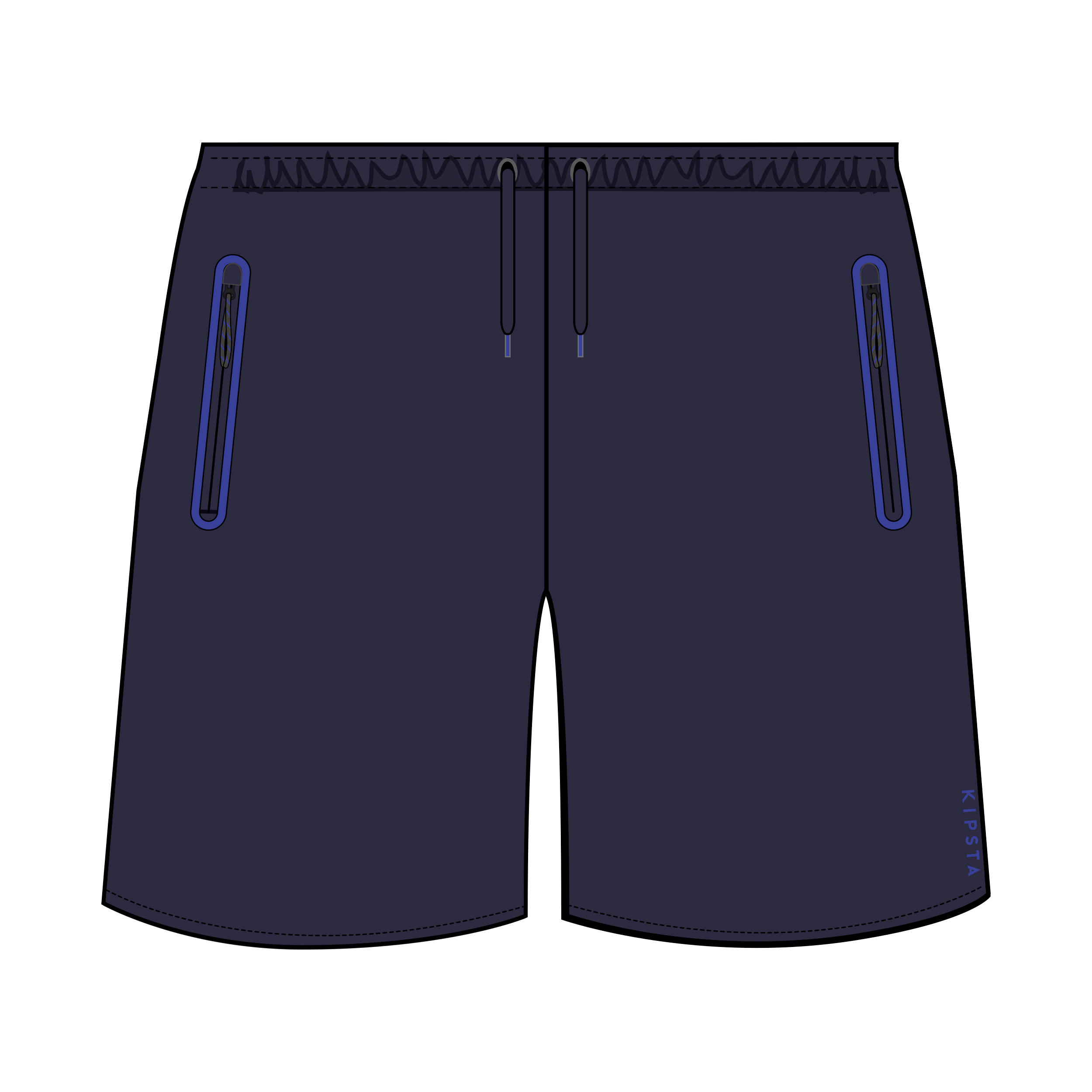 Pantaloncini calcio F500 ZIP blu 8/8