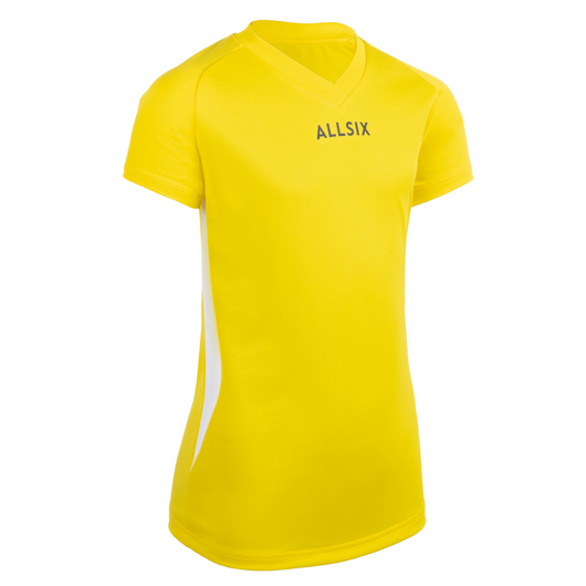 MAILLOT DE VOLLEY-BALL V100 FILLE JAUNE