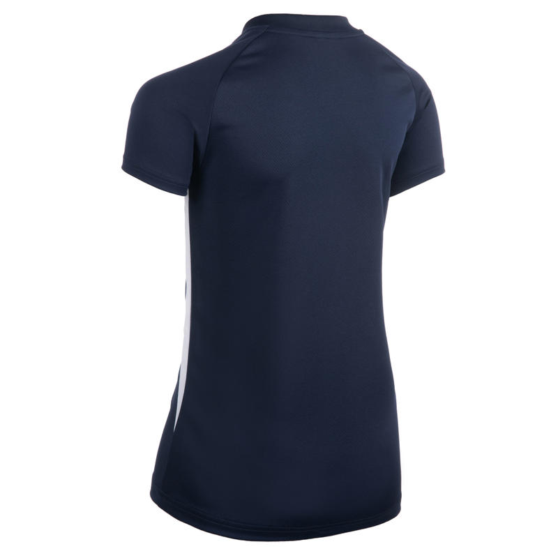 V100 Girls' Volleyball Jersey - Navy Blue