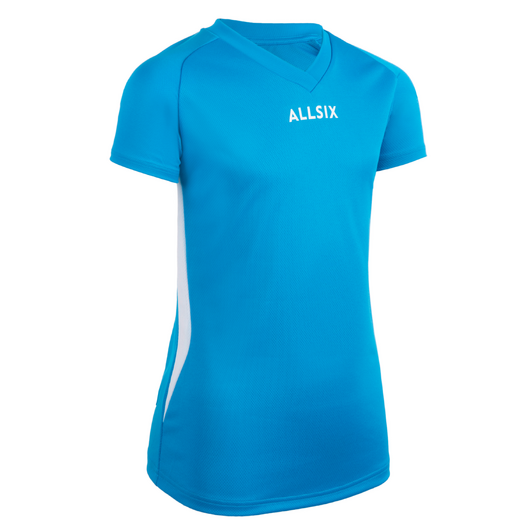 MAILLOT DE VOLLEY-BALL V100 FILLE BLEU