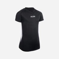 MAILLOT DE VOLLEY-BALL V100 FILLE NOIR