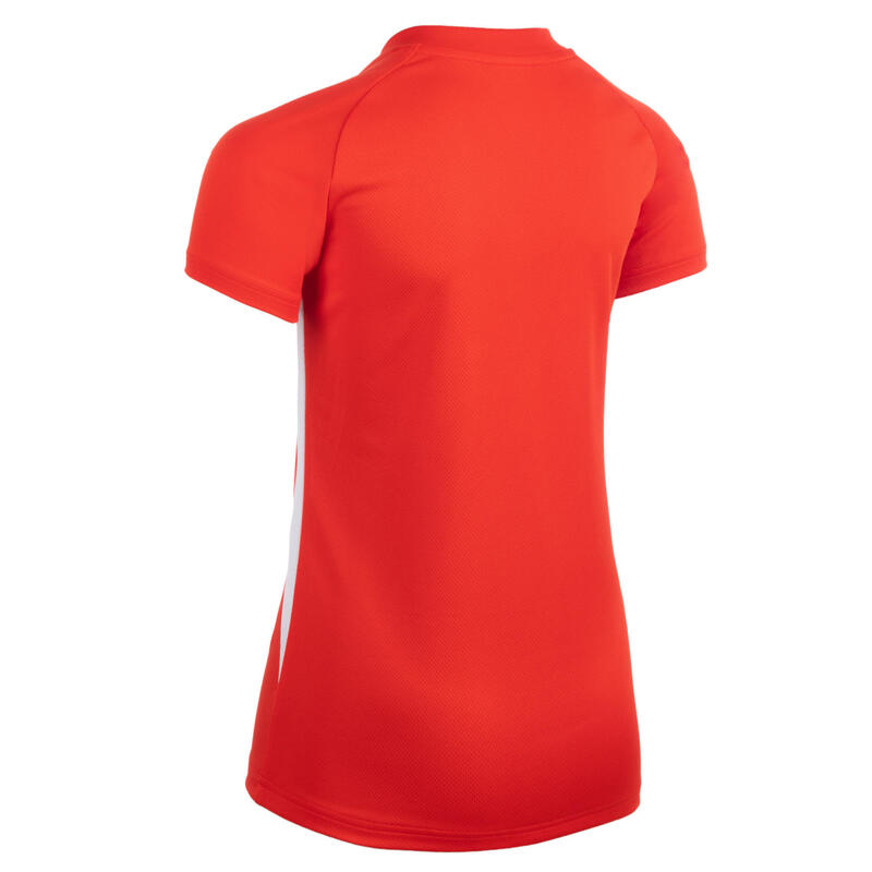 Koszulka siatkarska dla dziewczynek Allsix V100 czerwona