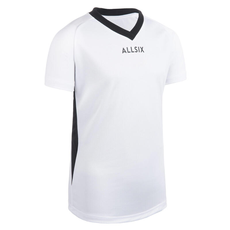 MAILLOT DE VOLLEY-BALL V100 GARÇON BLANC