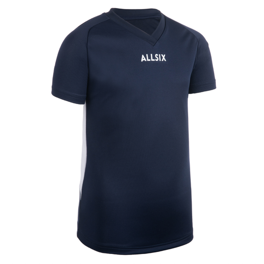 MAILLOT DE VOLLEY-BALL V100 GARÇON BLEU MARINE