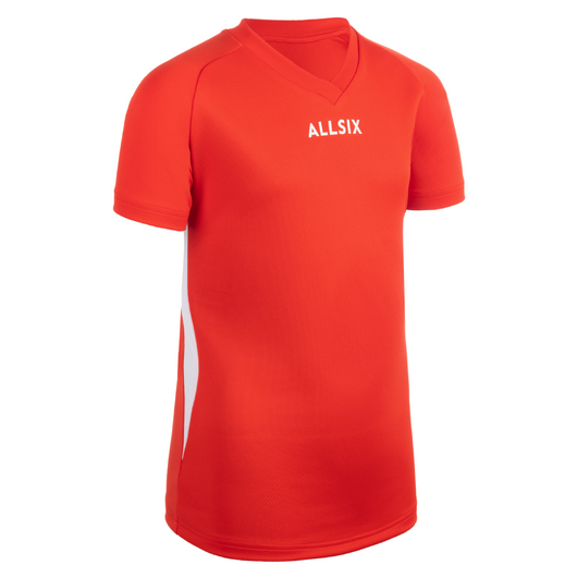 MAILLOT DE VOLLEY-BALL V100 GARÇON ROUGE