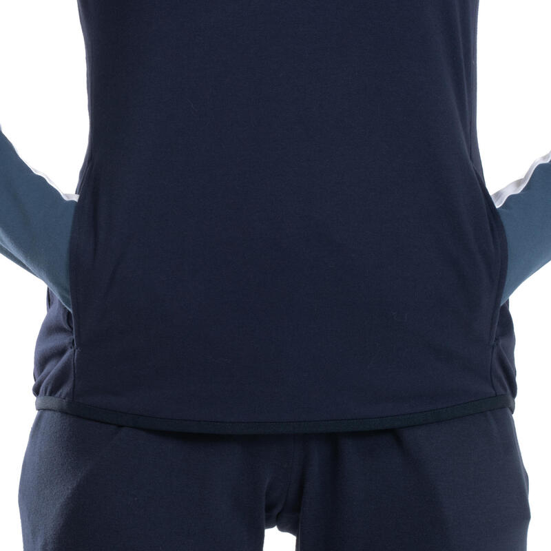 Volleybal sweatshirt dames donkerblauw/lichtblauw