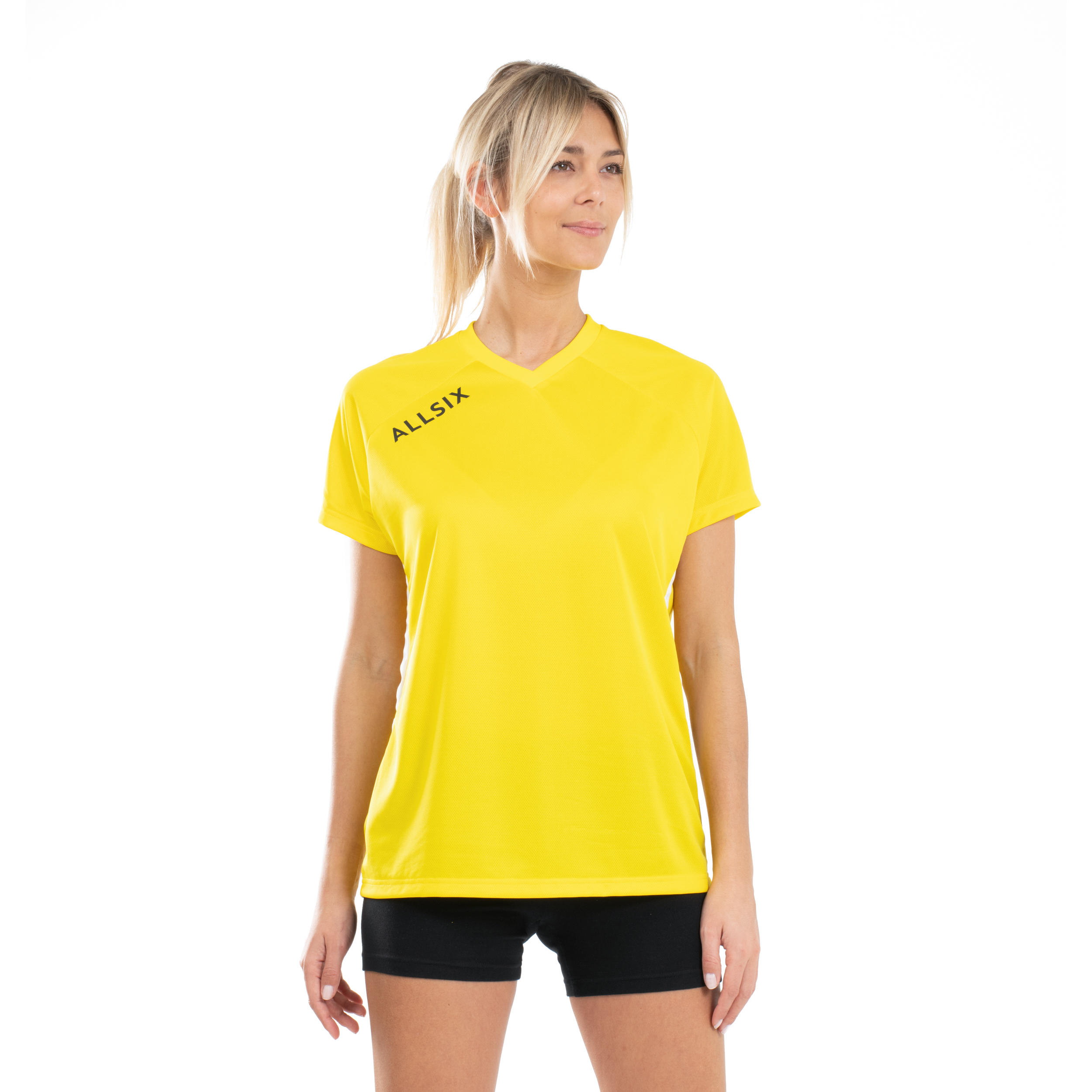 V100 Women's Volleyball Jersey - Yellow 3/8
