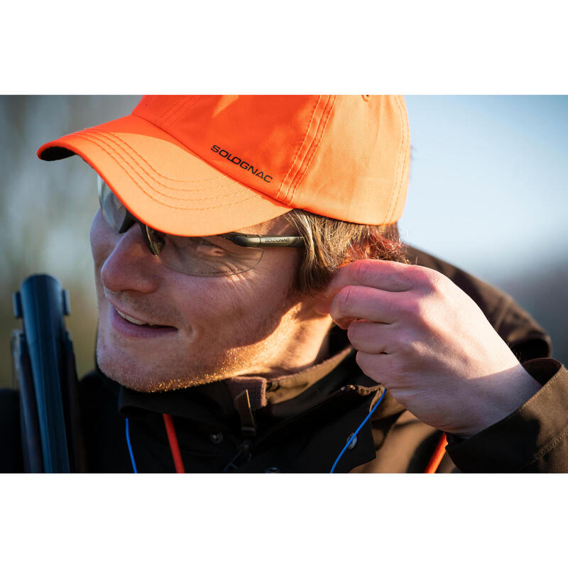 Gorra Caza Solognac 100 Adulto Naranja Fluo Alta Visibilidad