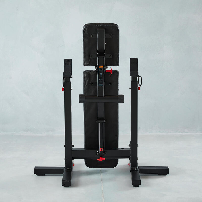 Tiltable and foldable weight bench with adjustable pegs CORENGTH