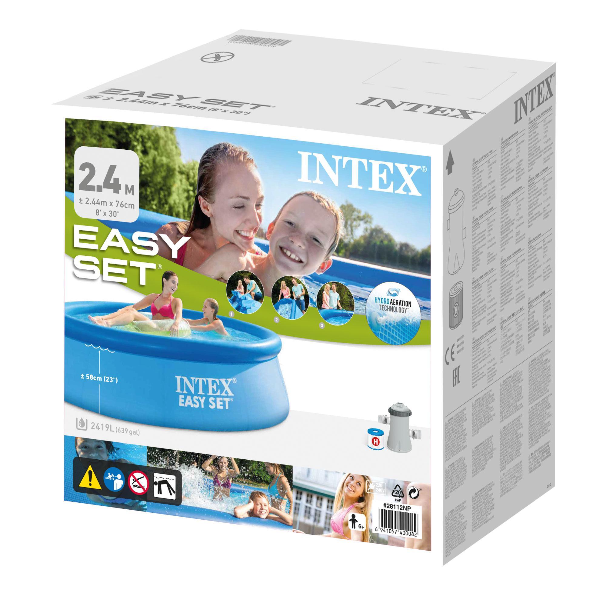 Piscina hinchable Intex EasySet Redonda 244x61 cm + Depuradora - CD 6/7