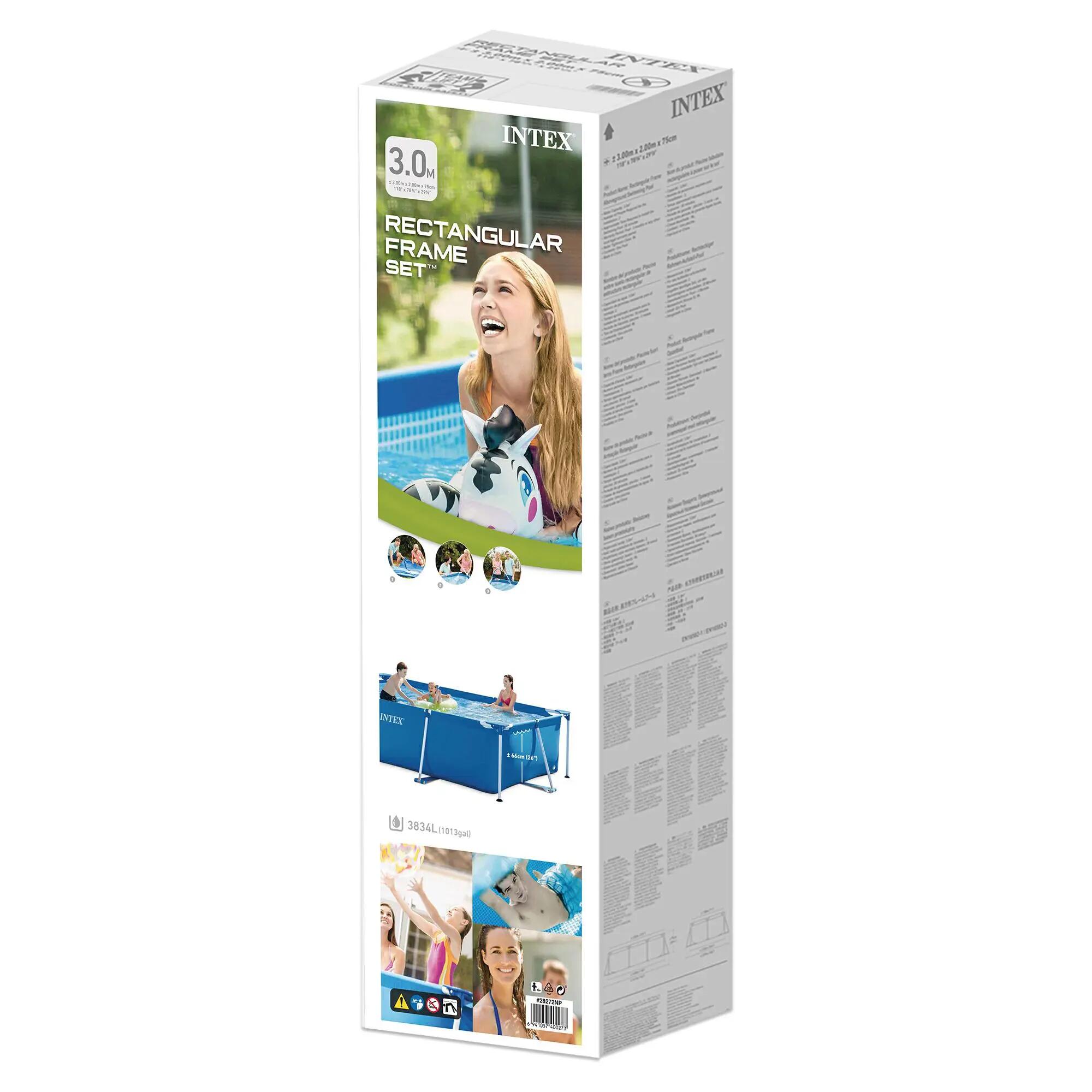 PISCINA DESMONTABLE RECTANGULAR INTEX SMALL FRAME 300X200X75cm 3.834 L 4/5
