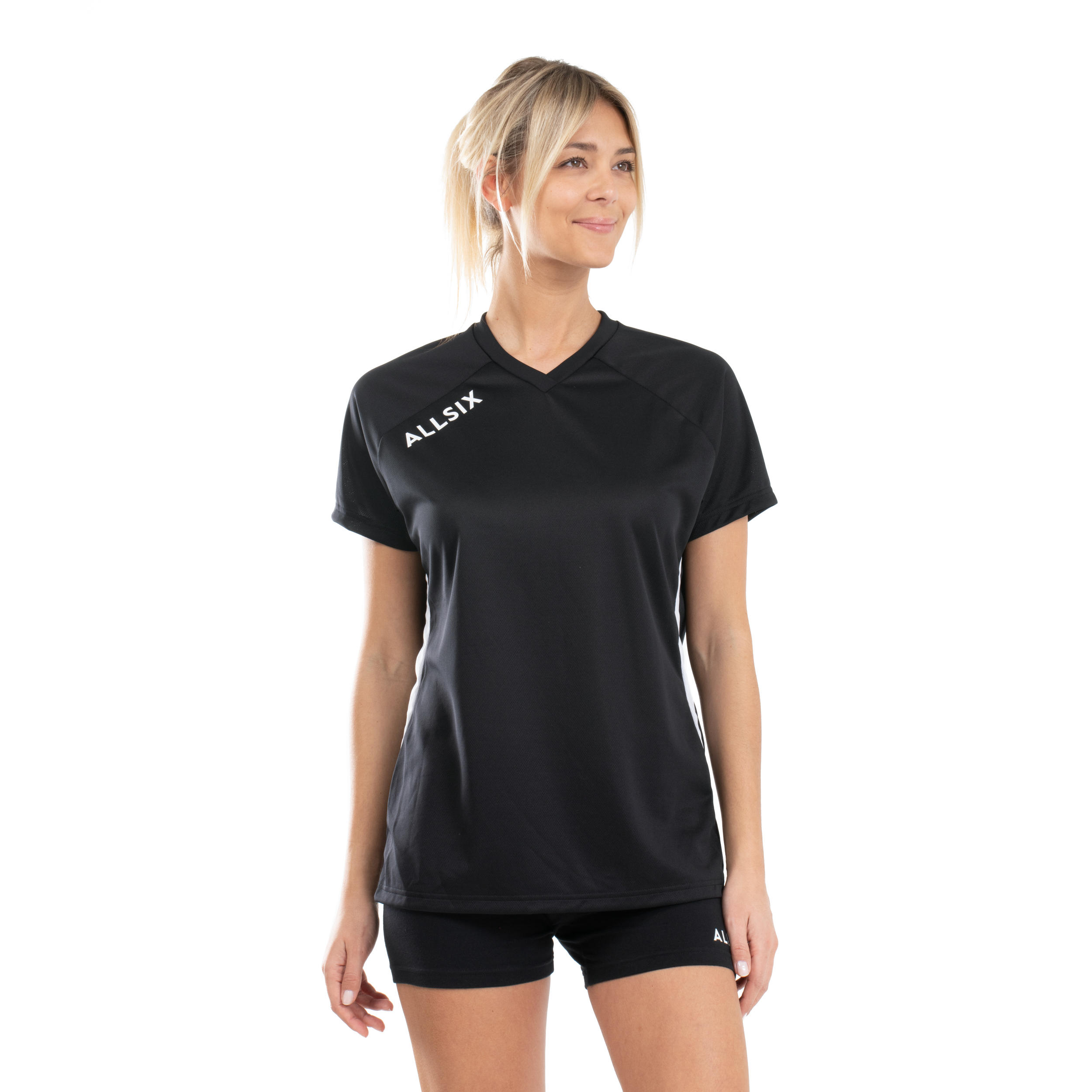 V100 Women's Volleyball Jersey - Black 3/7