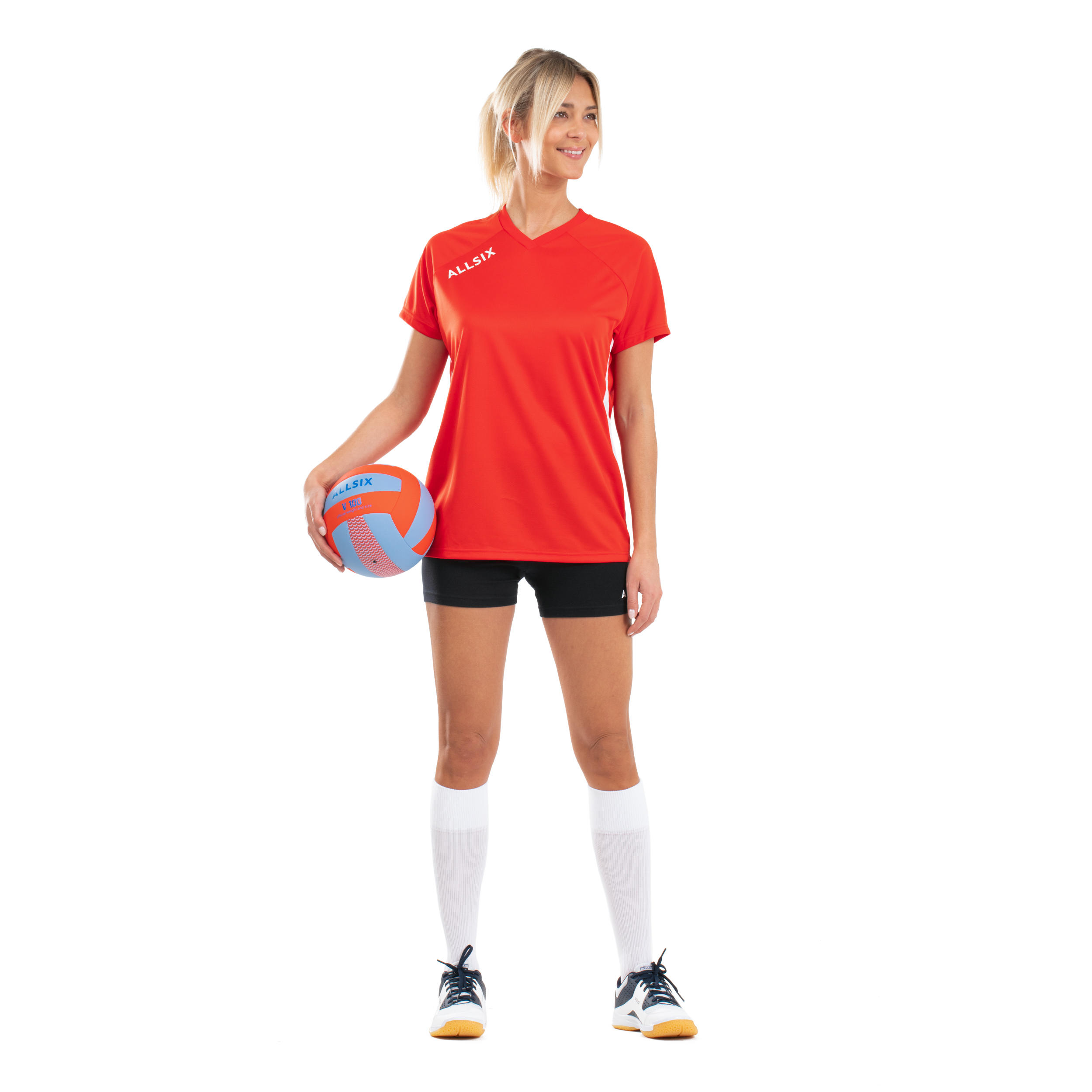 V100 Women's Volleyball Jersey - Red 8/8