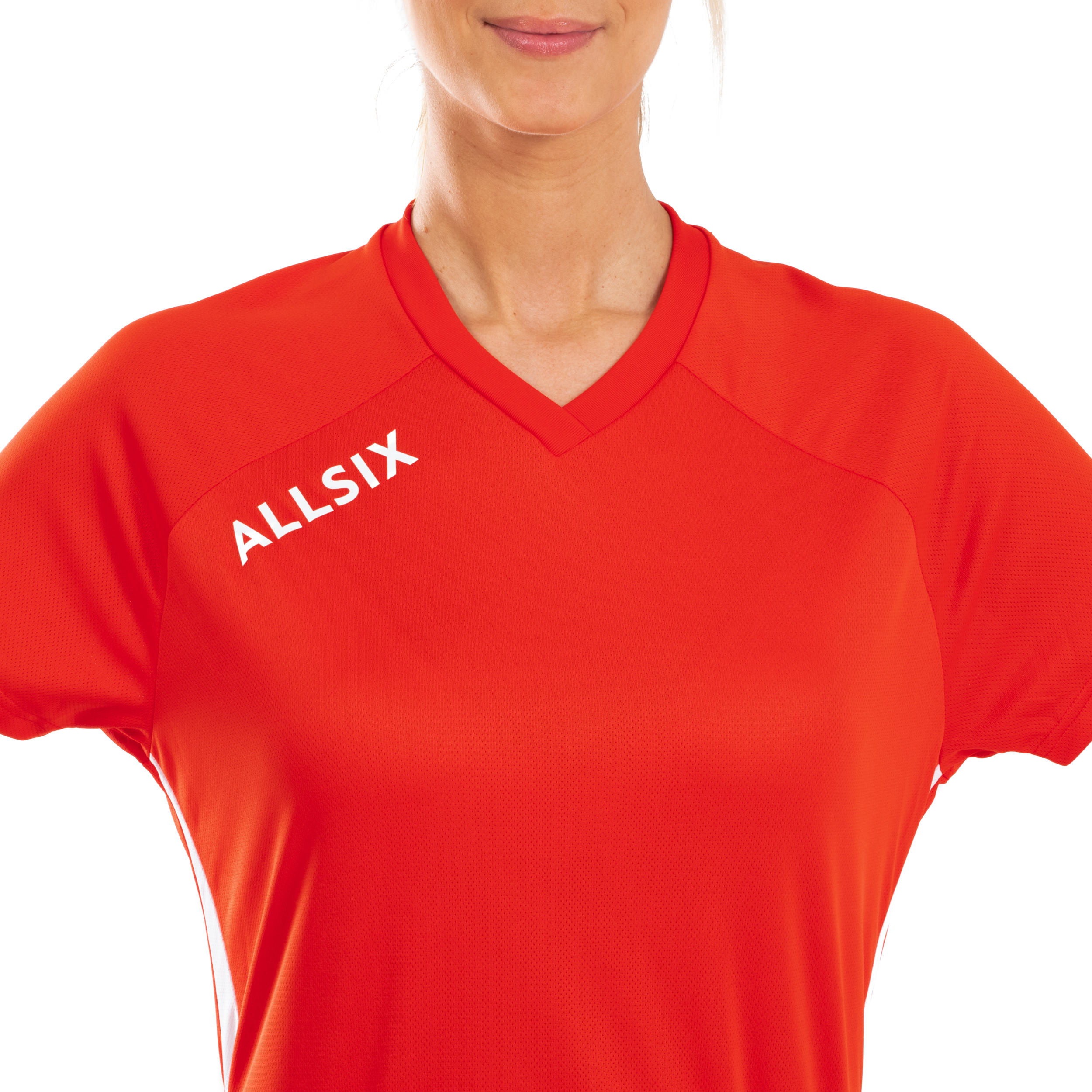 V100 Women's Volleyball Jersey - Red 7/8