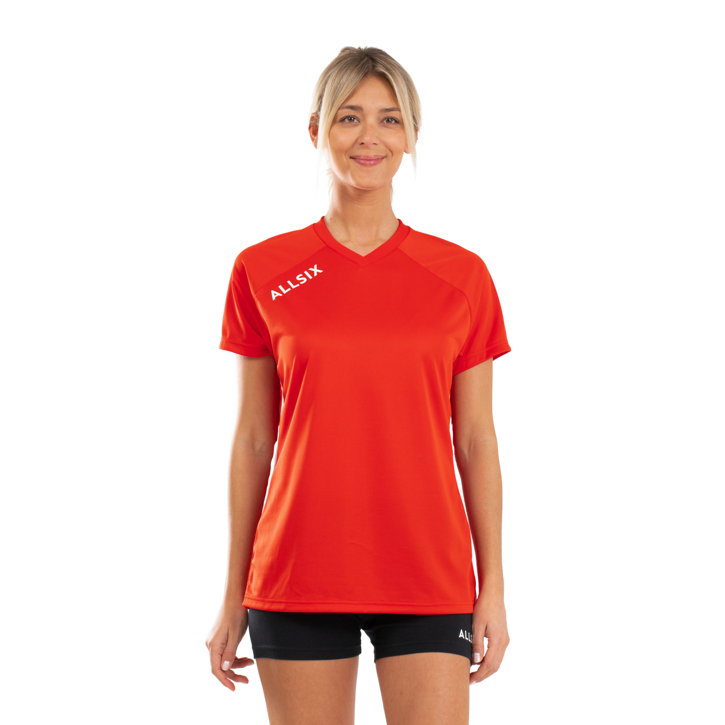 V100 Women's Volleyball Jersey - Red 3/8