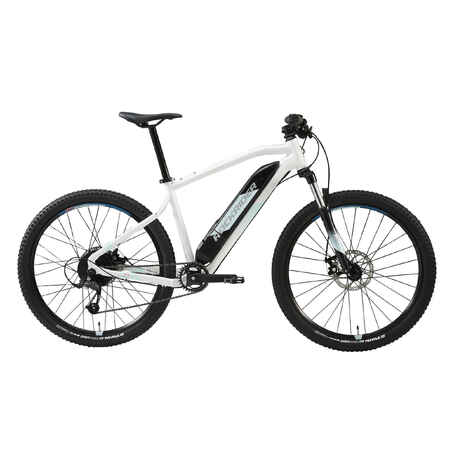 27.5 Inch WOMEN'S ELECTRIC MOUNTAIN BIKE ROCKRIDER E-ST 100 - WHITE