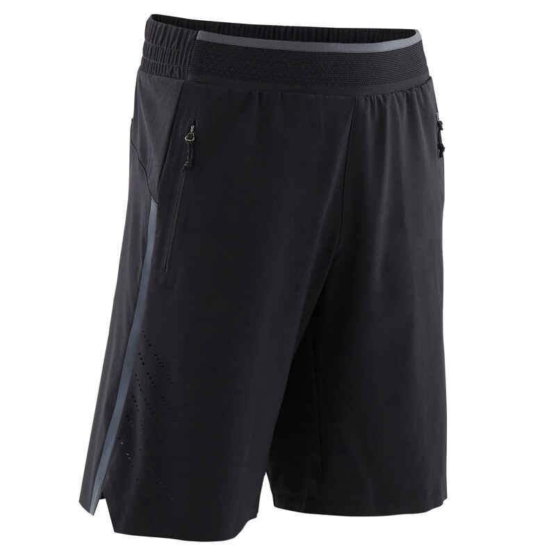 Shorts funktional atmungsaktiv mit Taschen Kinder schwarz Shorts funktional atmungsaktiv mit Taschen Kinder schwarz