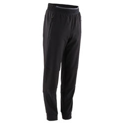Boys' Breathable Durable Light Wide-Fit Technical Gym Bottoms W900 - Black