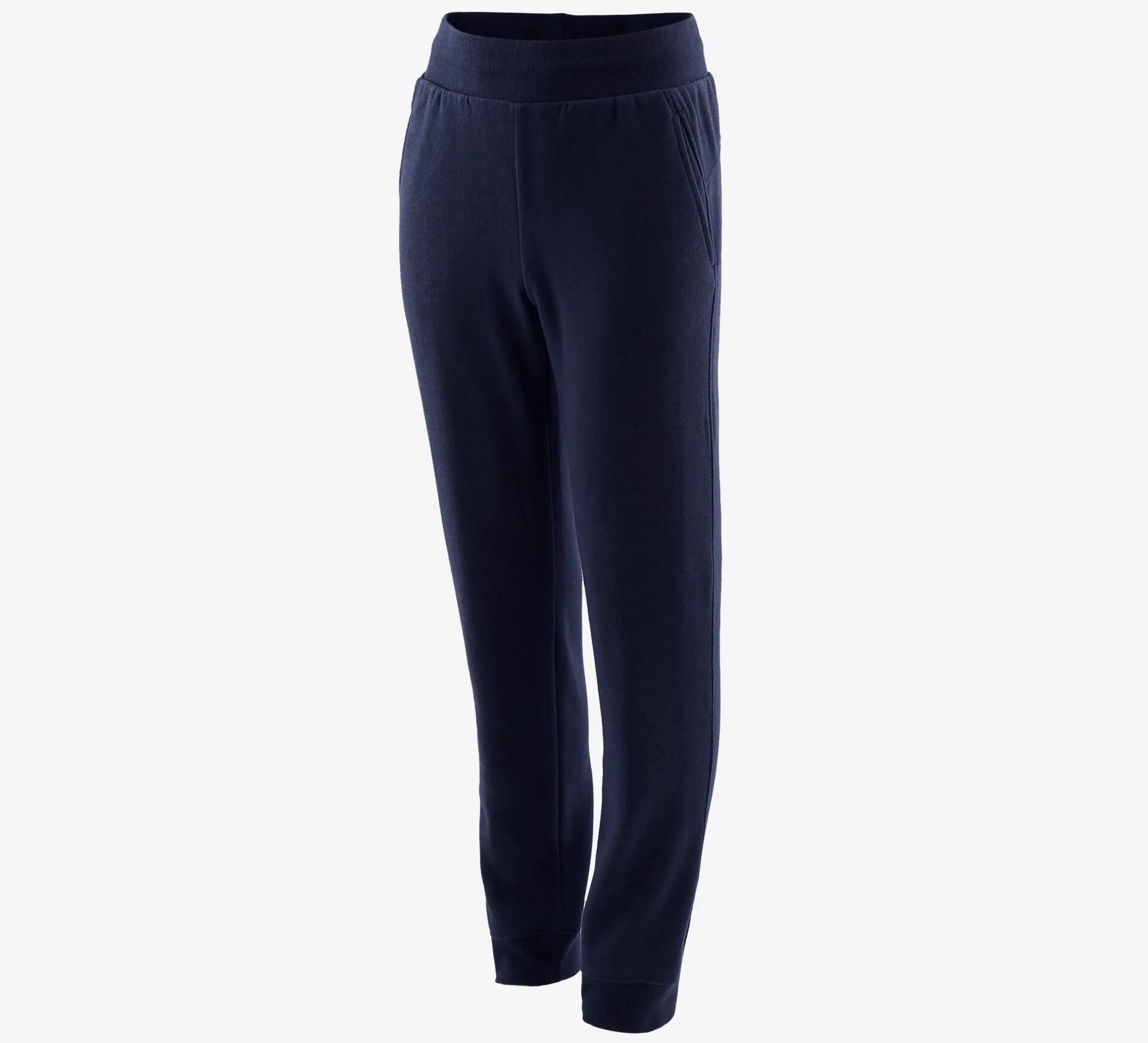 Pantalon de jogging chaud droit enfant - 500 noir