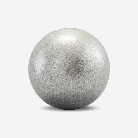 Boll för rytmisk gymnastik 16,5 cm silver glitter