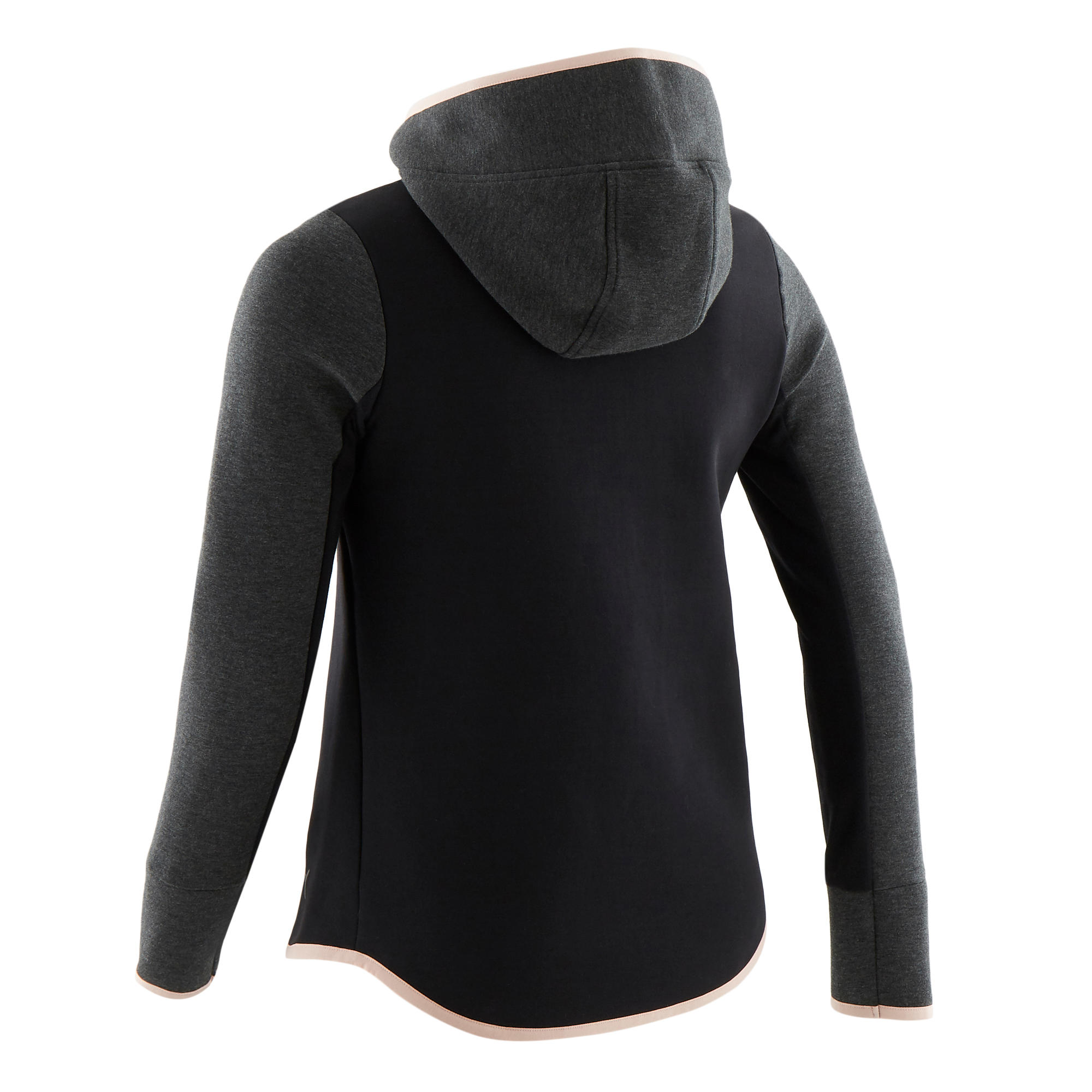 Sudadera Cremallera 900 Niños Negro Gris Oscuro Jaspeado Capucha Cálida 6/13