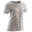 T-Shirt manches courtes 100 fille GYM ENFANT gris chiné/imprimé rose