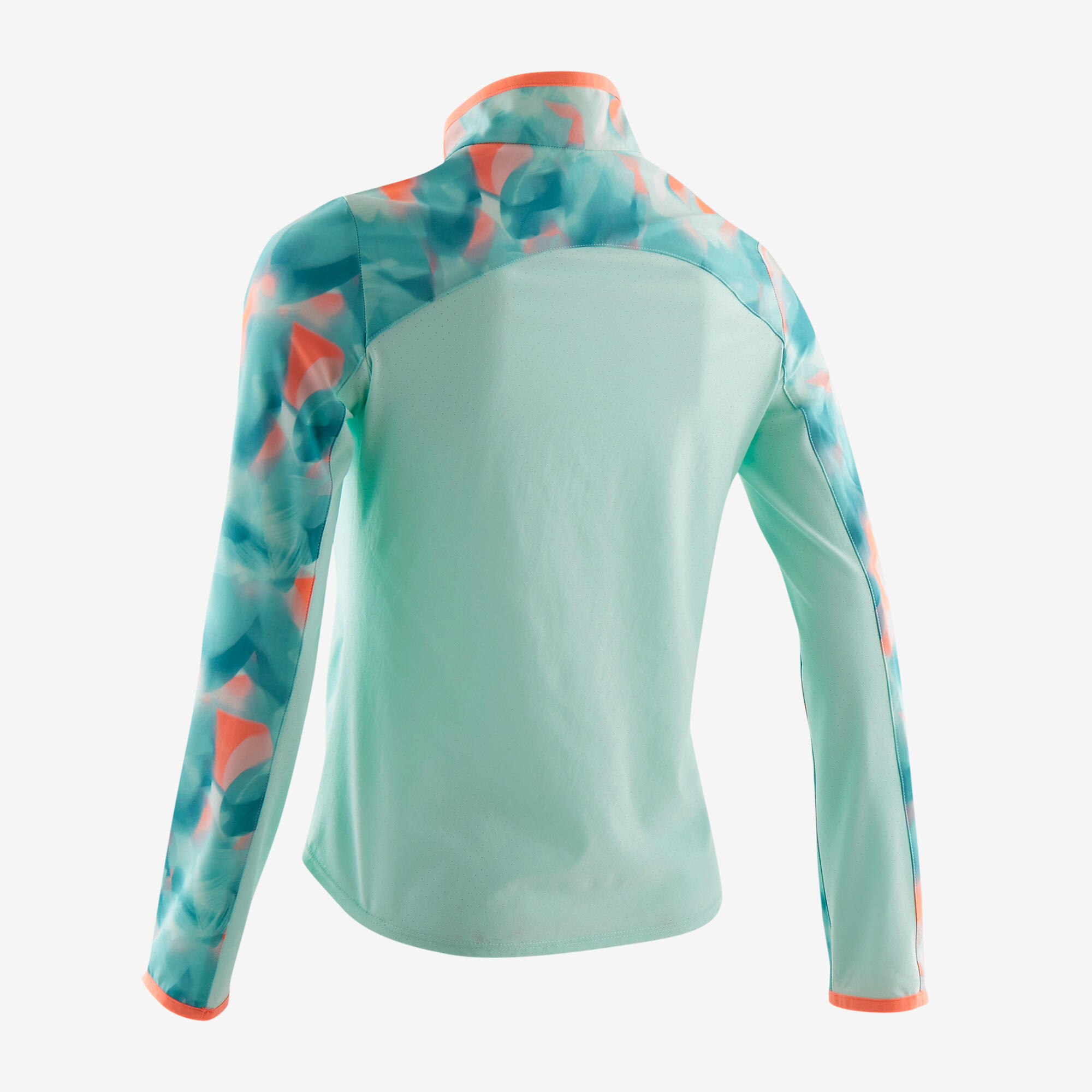 Girls' Lightweight Zip-Up Jacket - Green/Print 3/6