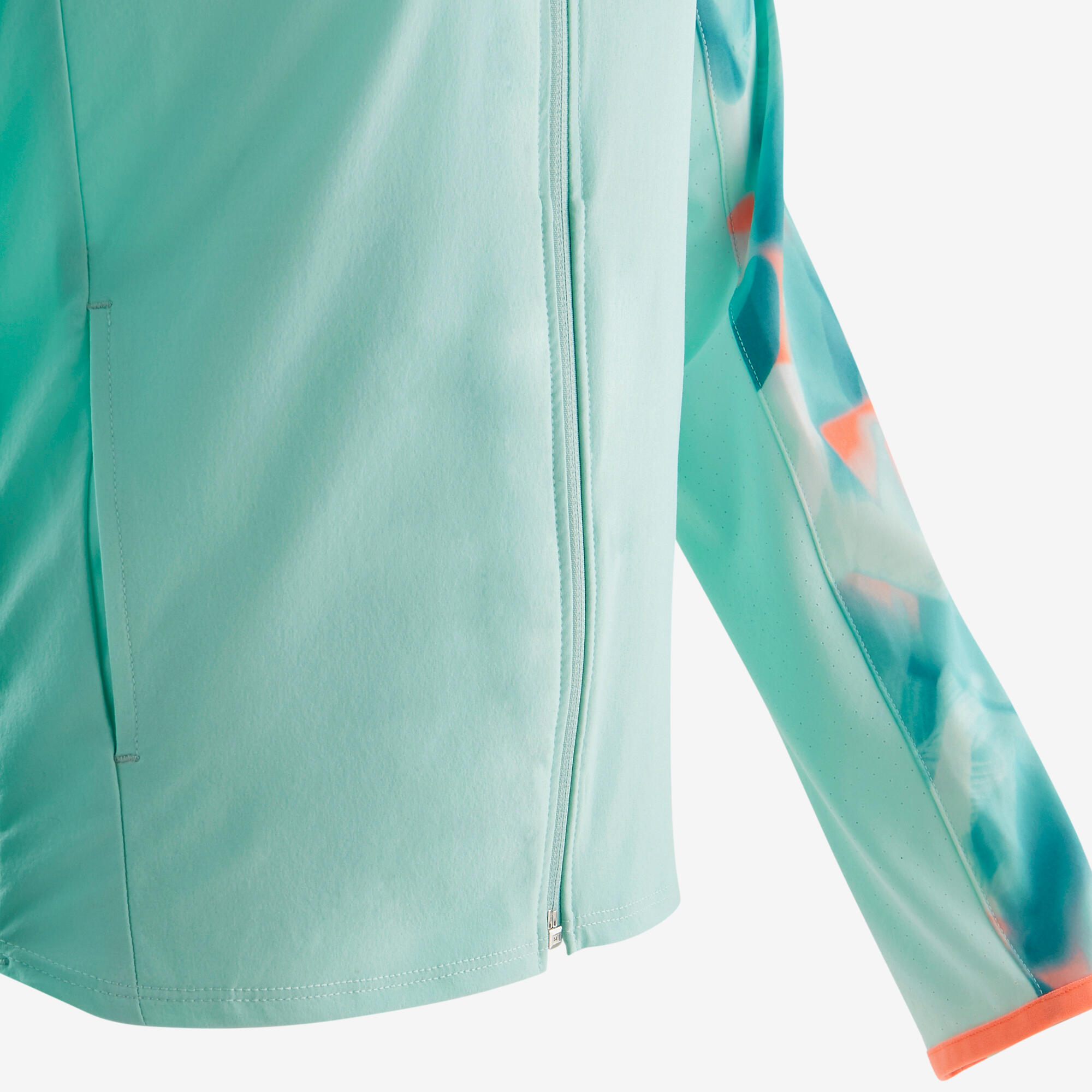Girls' Lightweight Zip-Up Jacket - Green/Print 6/6